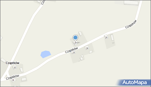 Cząstków, Cząstków, 27, mapa Cząstków