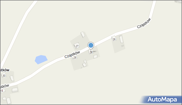 Cząstków, Cząstków, 28, mapa Cząstków