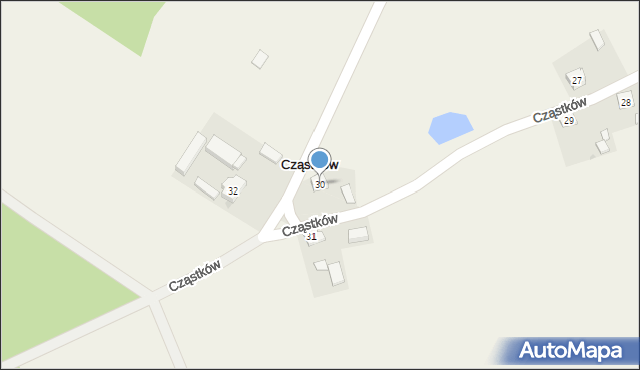 Cząstków, Cząstków, 30, mapa Cząstków