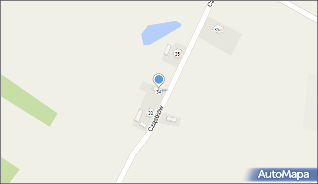Cząstków, Cząstków, 34, mapa Cząstków