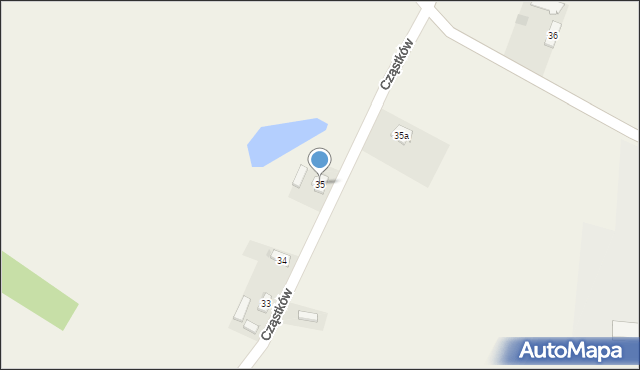 Cząstków, Cząstków, 35, mapa Cząstków