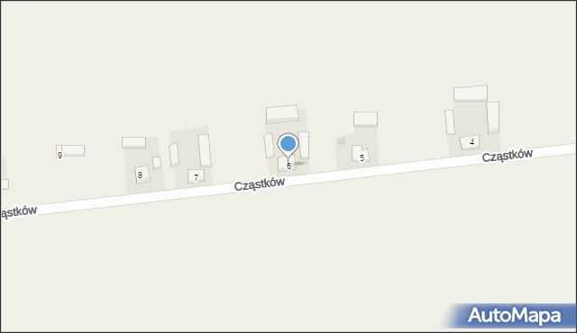 Cząstków, Cząstków, 6, mapa Cząstków