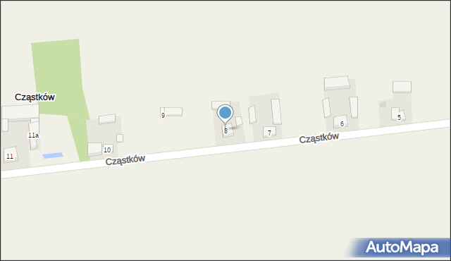 Cząstków, Cząstków, 8, mapa Cząstków
