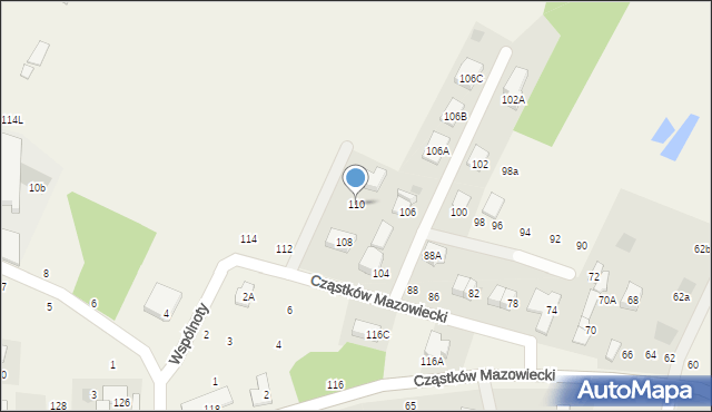 Cząstków Mazowiecki, Cząstków Mazowiecki, 110, mapa Cząstków Mazowiecki