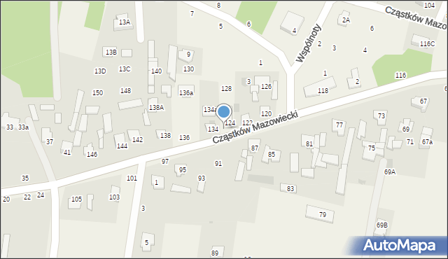 Cząstków Mazowiecki, Cząstków Mazowiecki, 132, mapa Cząstków Mazowiecki