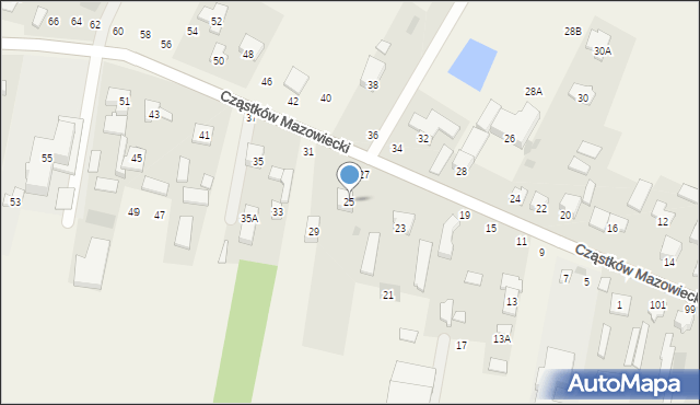 Cząstków Mazowiecki, Cząstków Mazowiecki, 25, mapa Cząstków Mazowiecki
