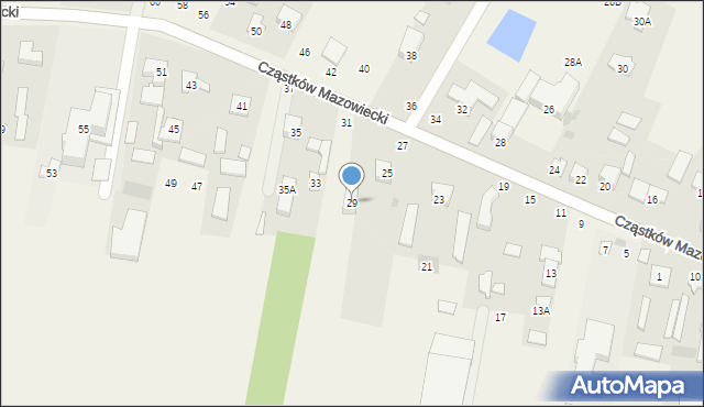 Cząstków Mazowiecki, Cząstków Mazowiecki, 29, mapa Cząstków Mazowiecki