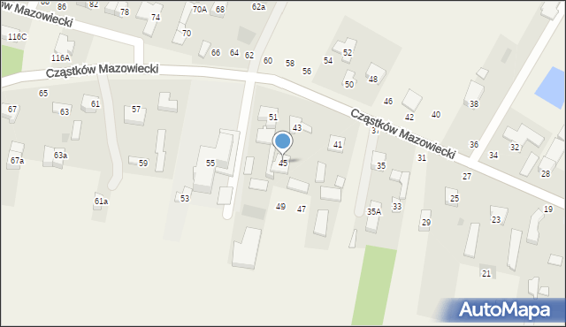 Cząstków Mazowiecki, Cząstków Mazowiecki, 45, mapa Cząstków Mazowiecki