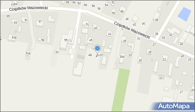 Cząstków Mazowiecki, Cząstków Mazowiecki, 47, mapa Cząstków Mazowiecki