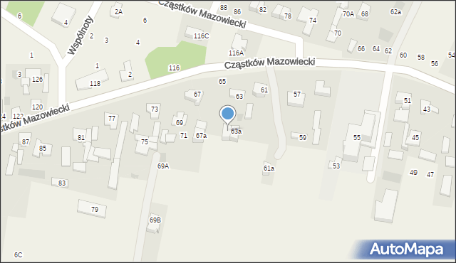 Cząstków Mazowiecki, Cząstków Mazowiecki, 63b, mapa Cząstków Mazowiecki