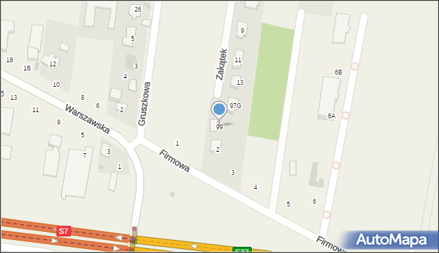 Cząstków Mazowiecki, Cząstków Mazowiecki, 99, mapa Cząstków Mazowiecki