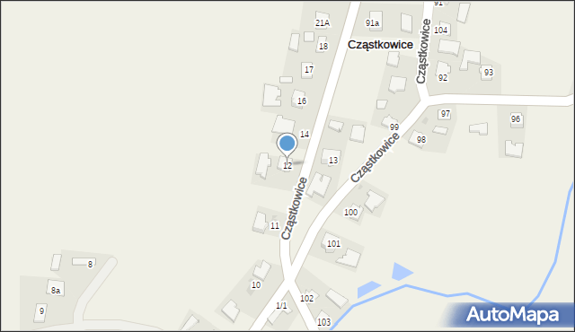 Cząstkowice, Cząstkowice, 12, mapa Cząstkowice