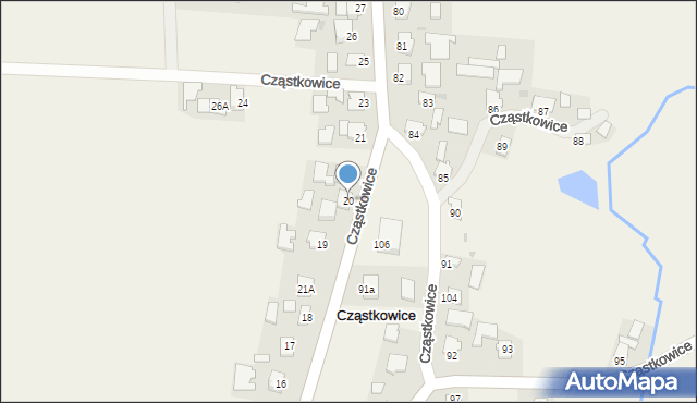 Cząstkowice, Cząstkowice, 20, mapa Cząstkowice