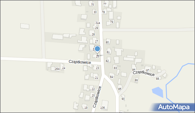 Cząstkowice, Cząstkowice, 25, mapa Cząstkowice