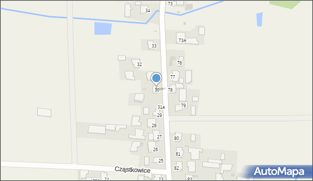 Cząstkowice, Cząstkowice, 30, mapa Cząstkowice