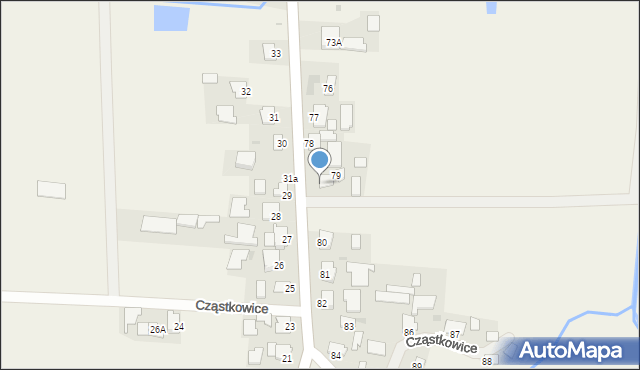 Cząstkowice, Cząstkowice, 79A, mapa Cząstkowice