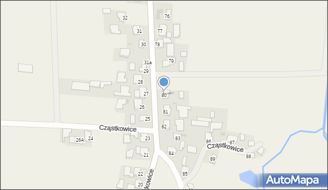 Cząstkowice, Cząstkowice, 80, mapa Cząstkowice