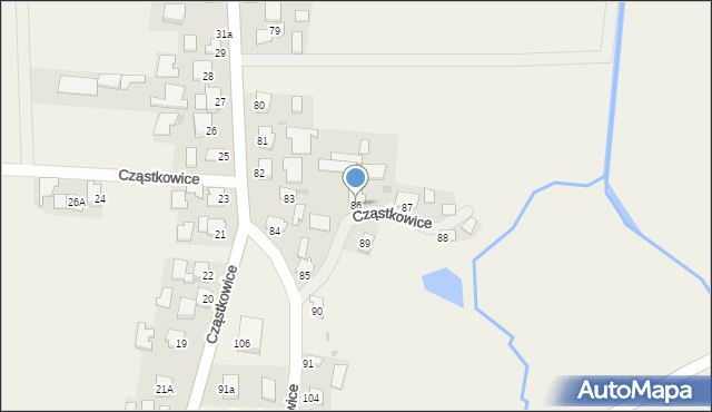 Cząstkowice, Cząstkowice, 86, mapa Cząstkowice
