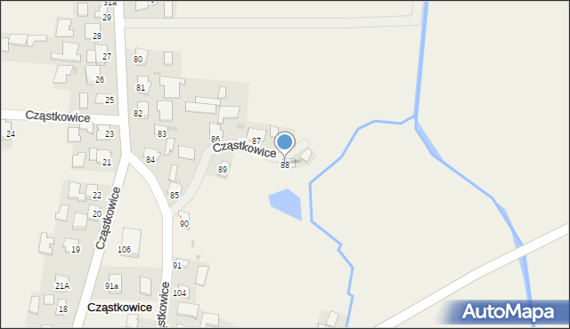 Cząstkowice, Cząstkowice, 88, mapa Cząstkowice