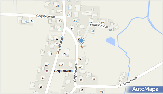 Cząstkowice, Cząstkowice, 90, mapa Cząstkowice