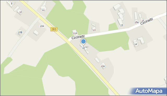 Czciradz, Czciradz, 12, mapa Czciradz