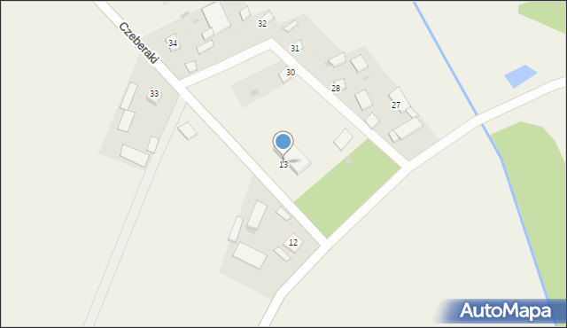 Czeberaki, Czeberaki, 13, mapa Czeberaki