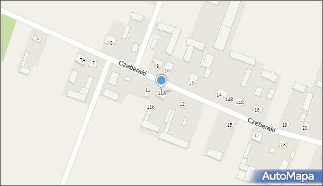 Czeberaki, Czeberaki, 11A, mapa Czeberaki