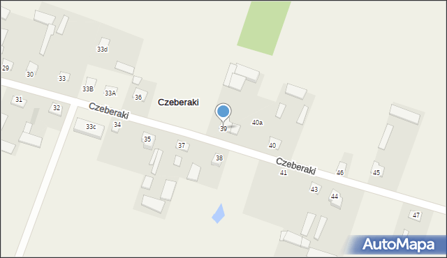 Czeberaki, Czeberaki, 39, mapa Czeberaki