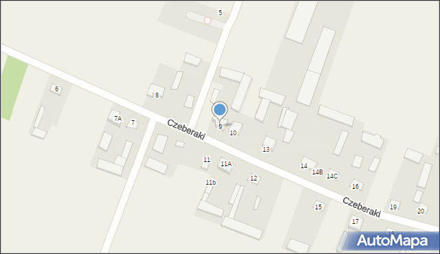 Czeberaki, Czeberaki, 9, mapa Czeberaki