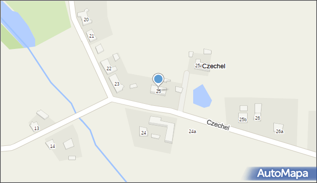 Czechel, Czechel, 25, mapa Czechel