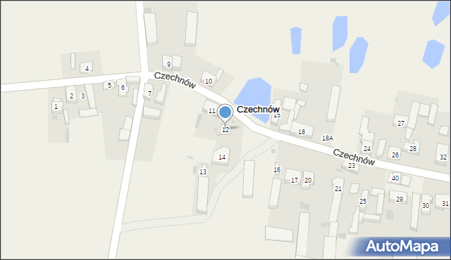 Czechnów, Czechnów, 12, mapa Czechnów