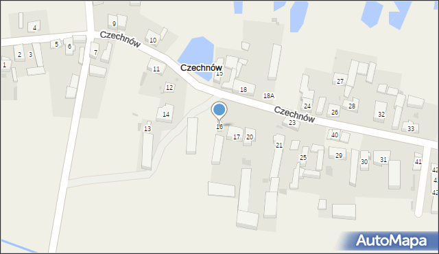 Czechnów, Czechnów, 16, mapa Czechnów