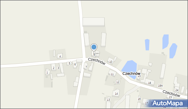 Czechnów, Czechnów, 9, mapa Czechnów