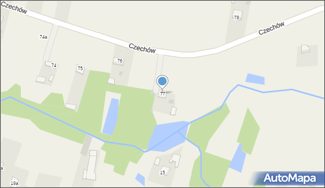 Czechów, Czechów, 77, mapa Czechów