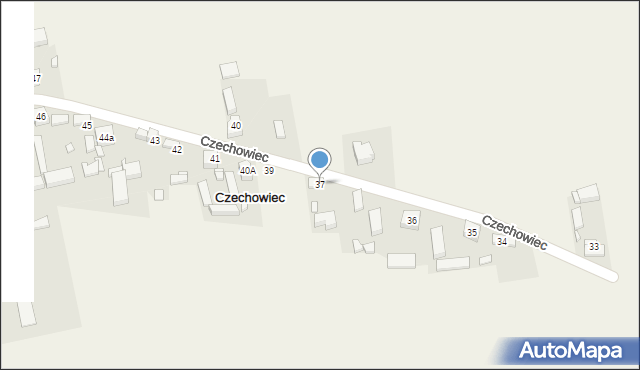 Czechowiec, Czechowiec, 37, mapa Czechowiec