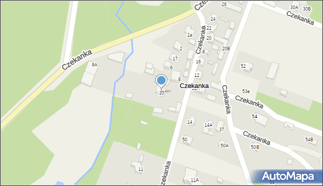 Czekanka, Czekanka, 10, mapa Czekanka