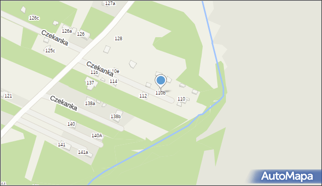 Czekanka, Czekanka, 110b, mapa Czekanka