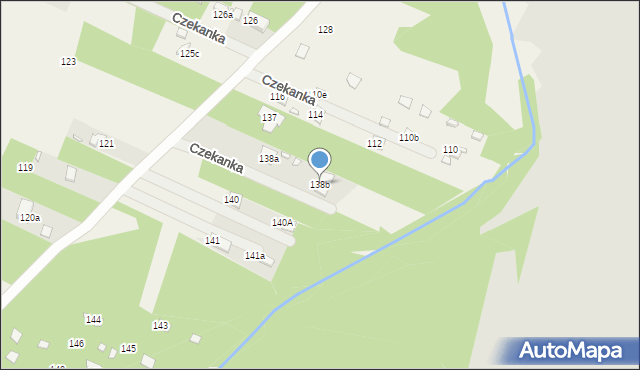 Czekanka, Czekanka, 138b, mapa Czekanka