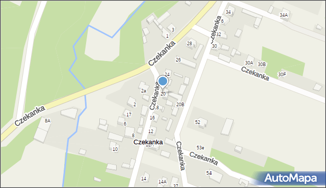 Czekanka, Czekanka, 20, mapa Czekanka