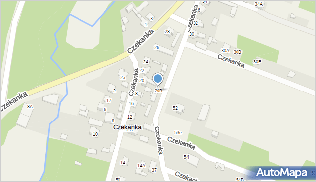 Czekanka, Czekanka, 20B, mapa Czekanka