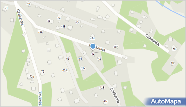 Czekanka, Czekanka, 41, mapa Czekanka