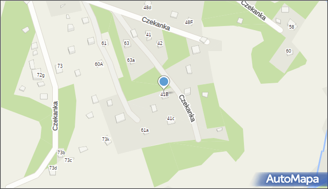 Czekanka, Czekanka, 41B, mapa Czekanka