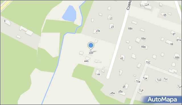 Czekanka, Czekanka, 44d, mapa Czekanka
