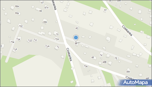 Czekanka, Czekanka, 49, mapa Czekanka
