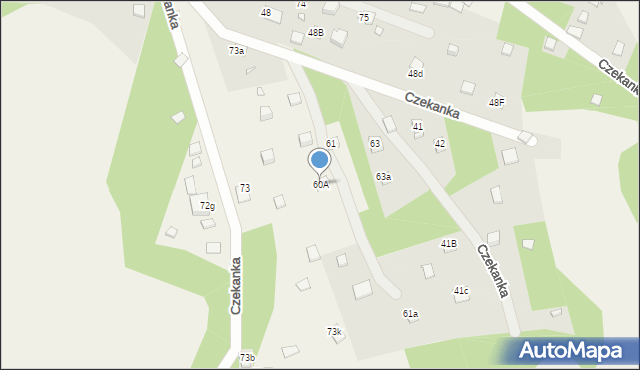 Czekanka, Czekanka, 60A, mapa Czekanka