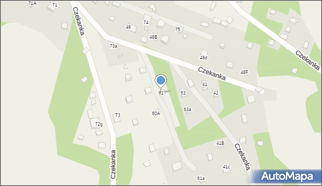 Czekanka, Czekanka, 61, mapa Czekanka