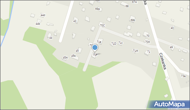Czekanka, Czekanka, 71F, mapa Czekanka