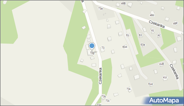 Czekanka, Czekanka, 72g, mapa Czekanka