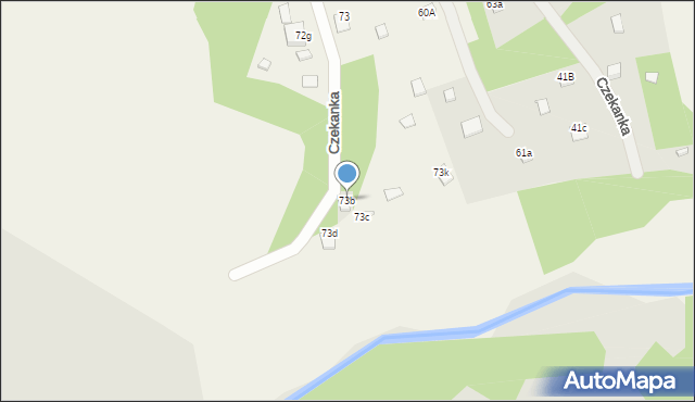 Czekanka, Czekanka, 73b, mapa Czekanka