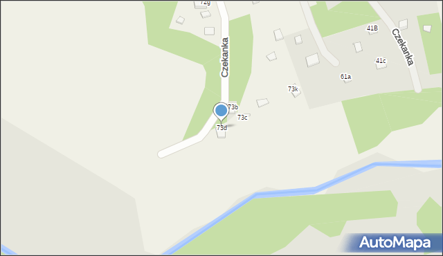 Czekanka, Czekanka, 73d, mapa Czekanka
